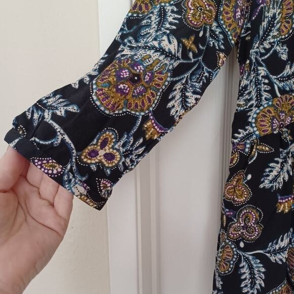 ba&sh Volver Dress Black Multi Floral Boho S NWT - Picture 10 of 14